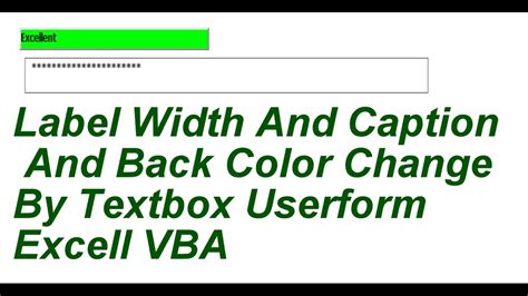 you need to add. . Excel vba label caption cell value